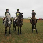 The winning Junior Novice team of Holly, Jack and Charlotte but missing Biz who was busy getting her second pony ready!